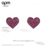 AAA APM Monaco Jewelry For Sale - Purple Sapphire Heart Earrings
